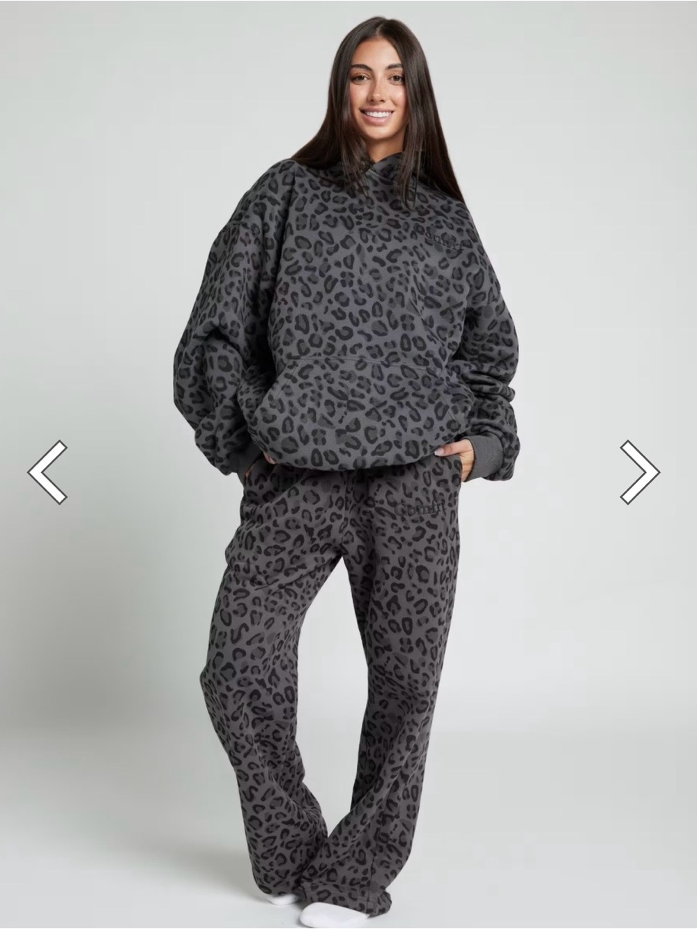 Comfrt Minimalist Hoodie in Black Leopard